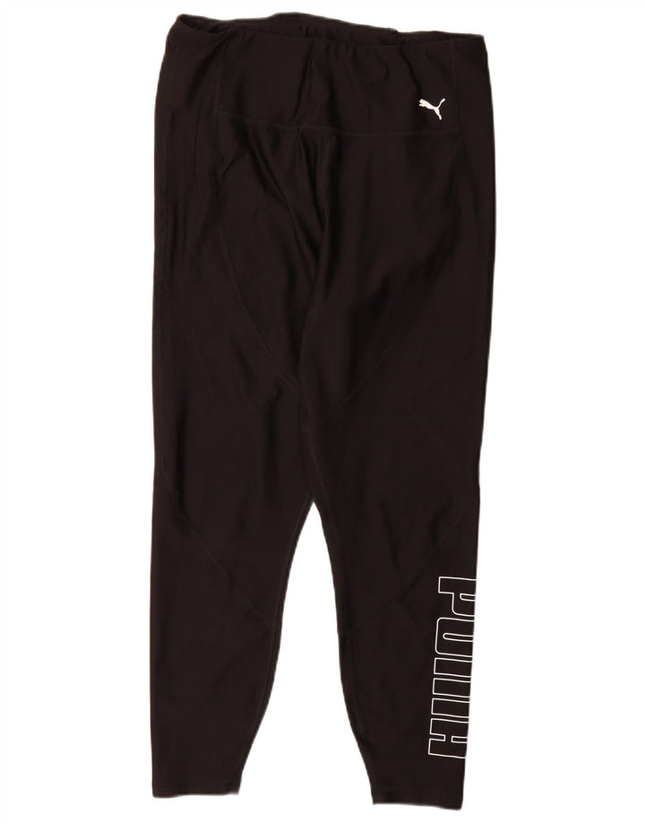 PUMA Grafiske Leggings til kvinder UK 14 Large Sort