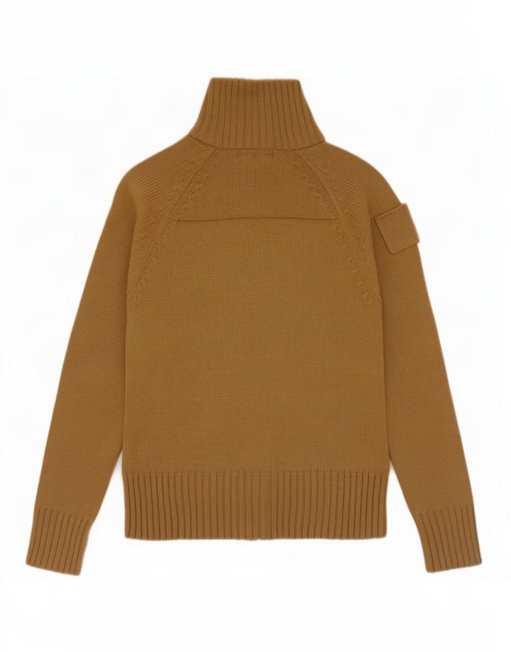 Zara Dame Cardigan Sweater UK 12 Medium Khaki Acryl