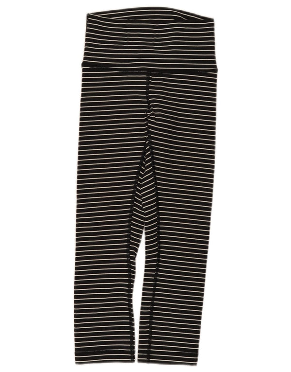 Lululemon piger leggings 7-8 år sort stribet nylon