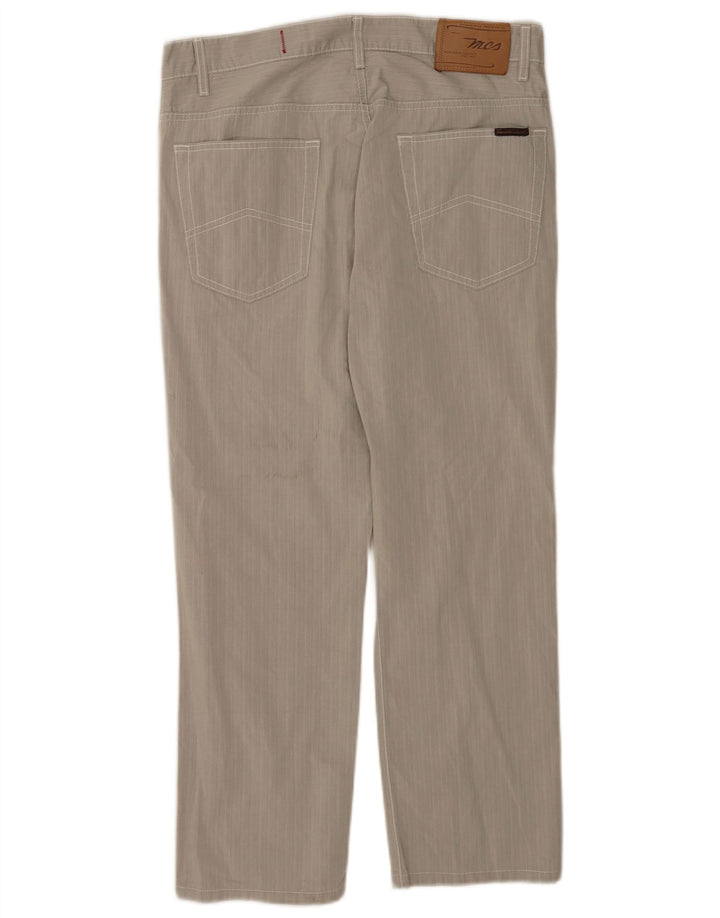 Marlboro Classics Herre Regular Casual Bukser W34 L27 Gråstribet bomuld