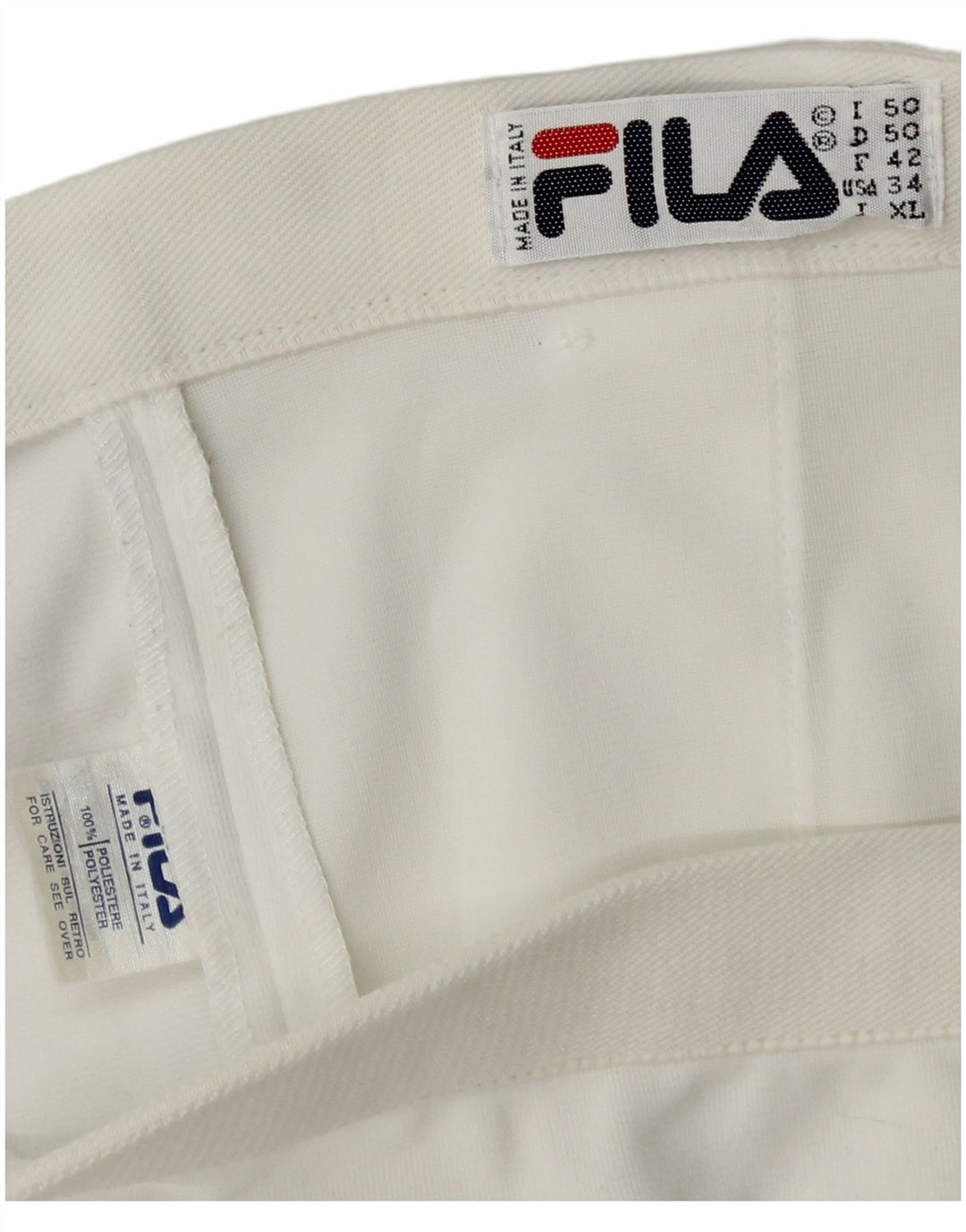 FILA Chino Shorts til mænd IT 50 Large W34 White Polyester