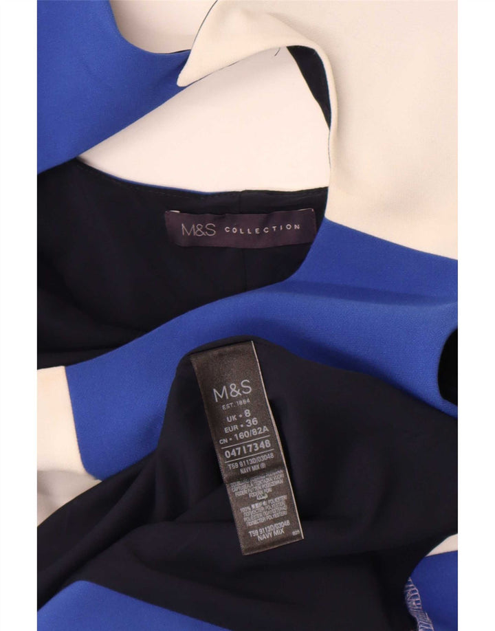 Marks & Spencer Womens Sheath Dress UK 8 Small Multicolor Colourblock