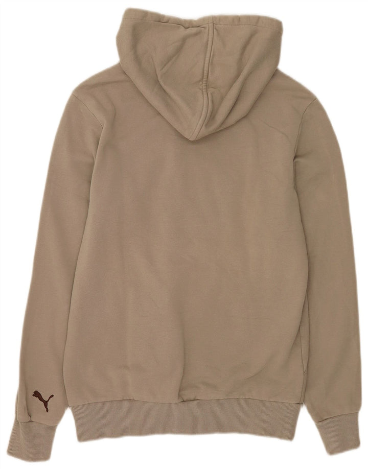 Puma Grafisk hættetrøje til mænd, lille beige bomuld