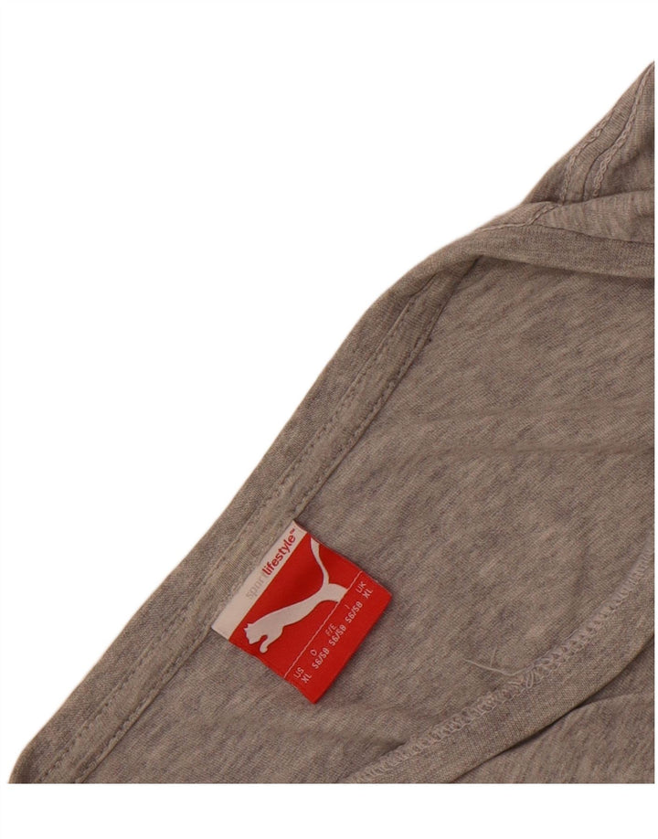 Puma Herre Grafisk T-Shirt Top XL Grå Flecked