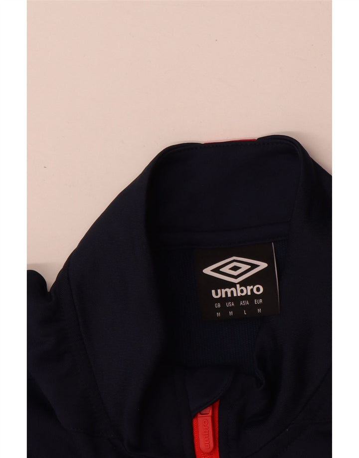 Umbro Herre Grafisk Pullover Træningsdragt Top Medium Navy Blue Colourblock