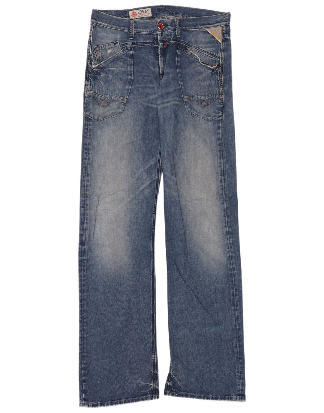 Replay Herre Bootcut Jeans W33 L36 Blå Bomuld