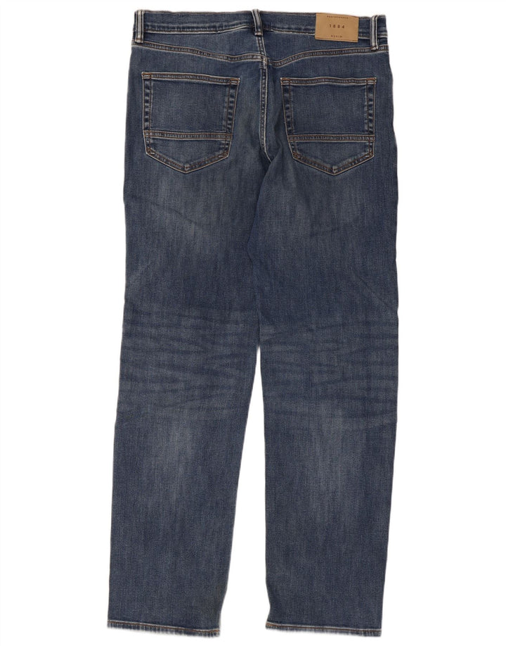 Marks & Spencer Straight Jeans til mænd W34 L31 Blå bomuld