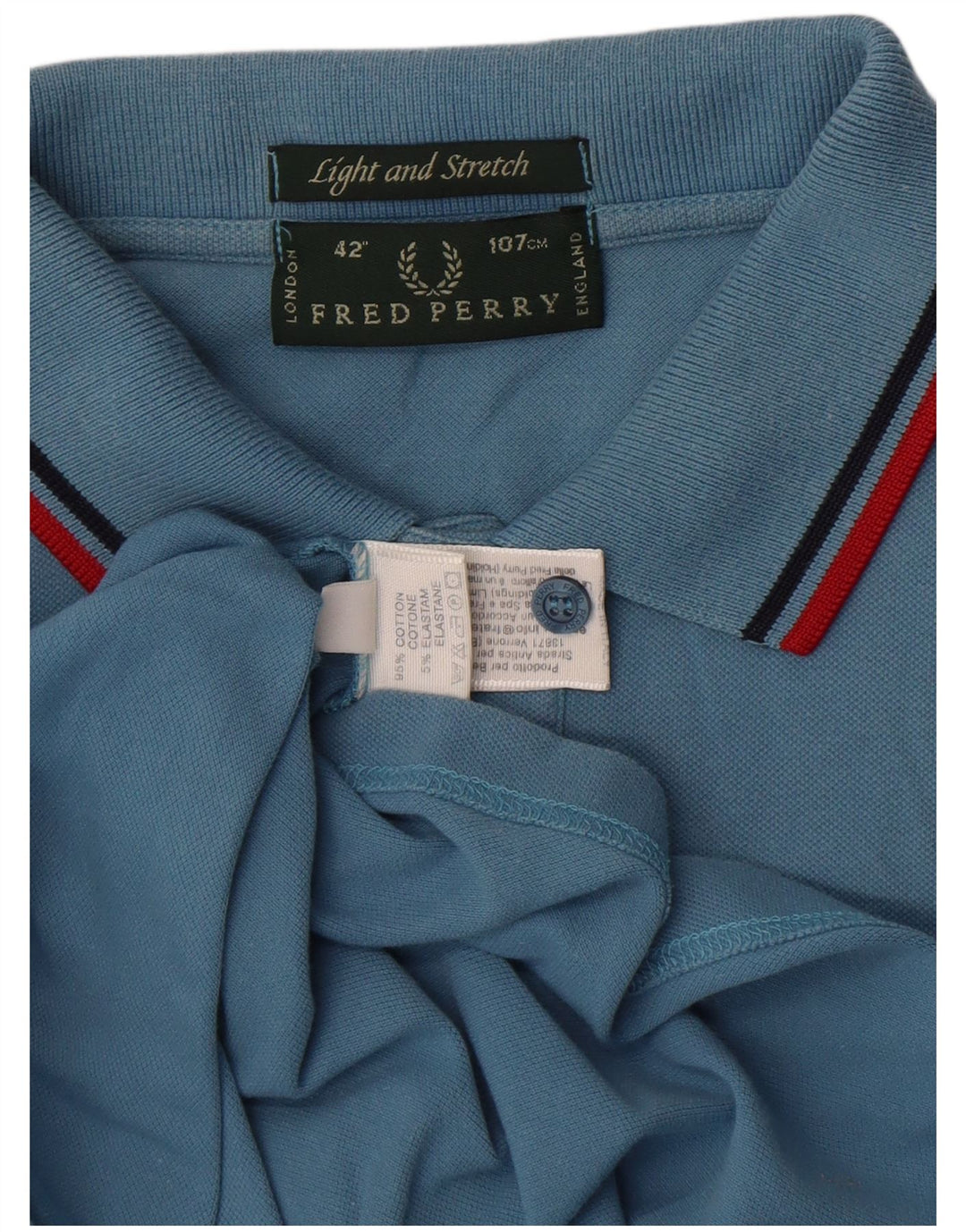Fred Perry Herre let og stræk poloshirt mellemblå bomuld