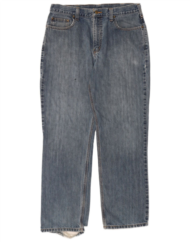 Carhartt Straight Jeans til mænd W36 L32 blå bomuld