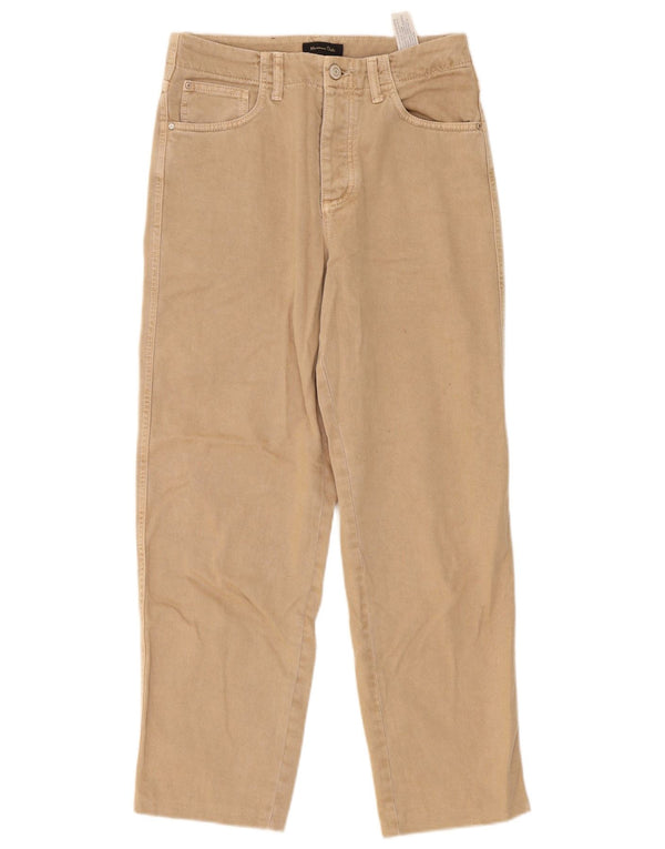 Massimo Dutti Dame Højtaljet tilspidsede Jeans EU 38 Small W28 L27 Beige