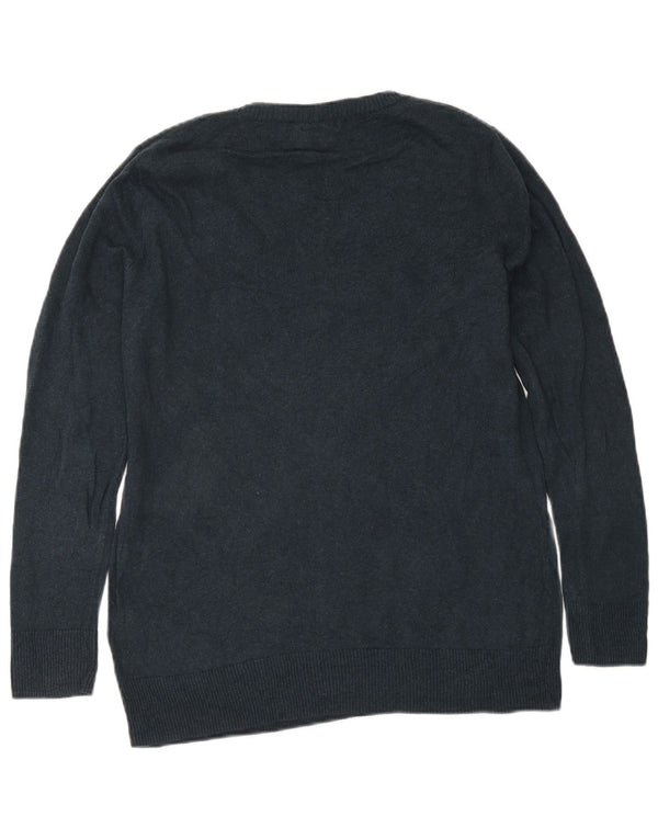 Eddie Bauer Dame V-hals sweater UK 16 Stor marineblå bomuld