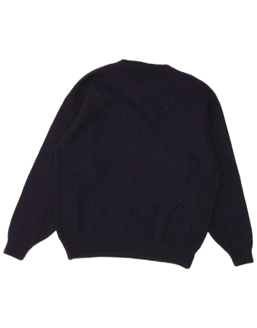 Vintage sweater med rund hals til mænd mellem marineblå