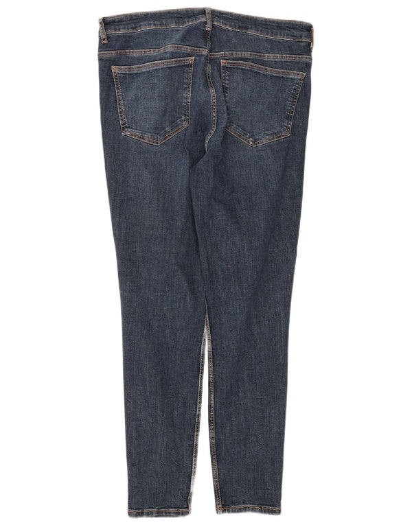 Zara Dame Slim Jeans EU 44 XL W34 L28 Blå Bomuld