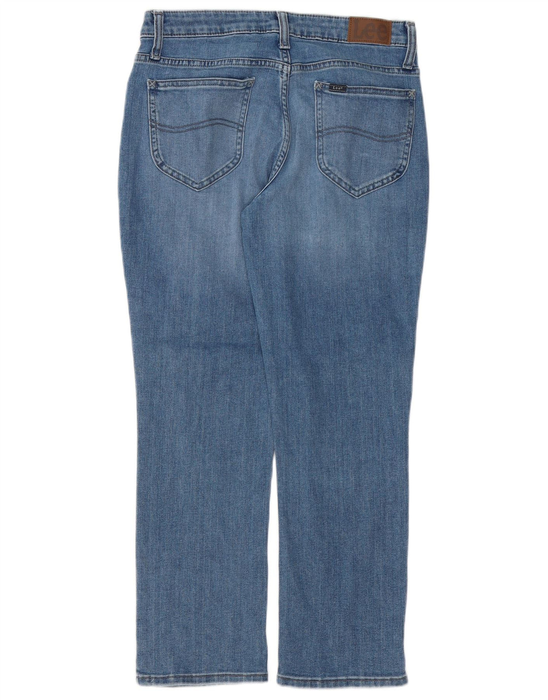 LEE Dame Mid Rise Regular Fit Straight Jeans US 6 Medium W28 L26 Blå