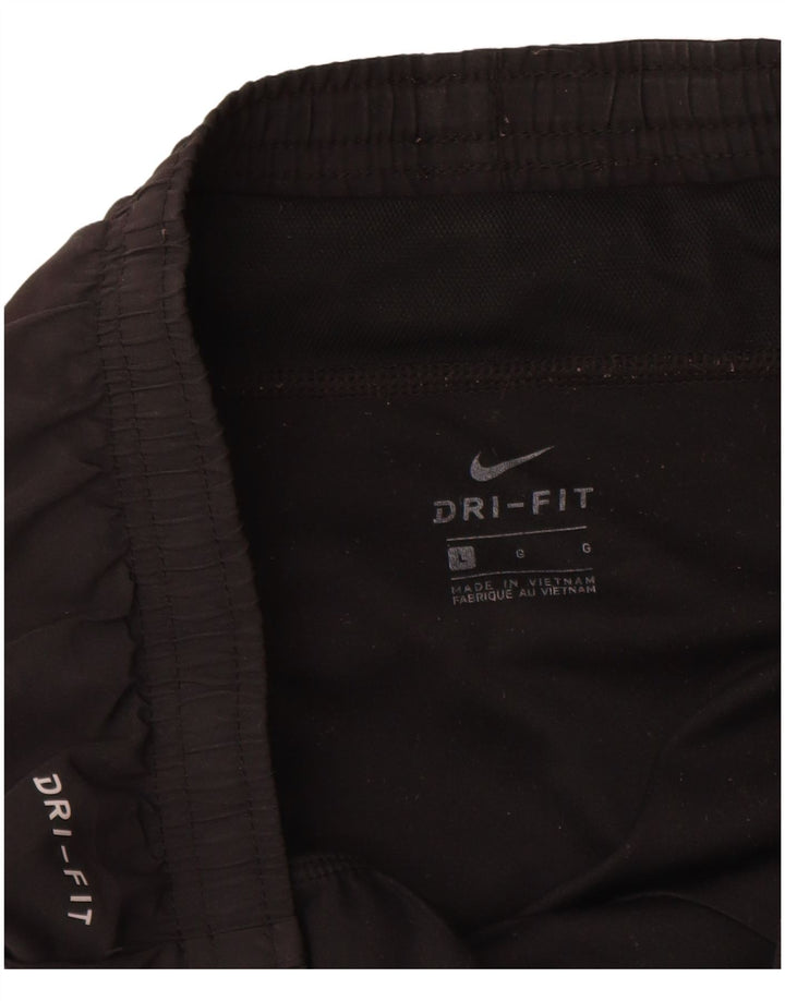 NIKE Dri Fit sportsshorts til kvinder UK 14 Stor sort polyester