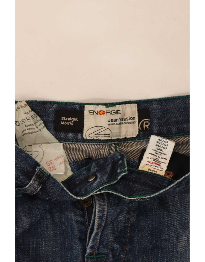 Energie Herre Morris Straight Jeans W32 L32 Blå Bomuld