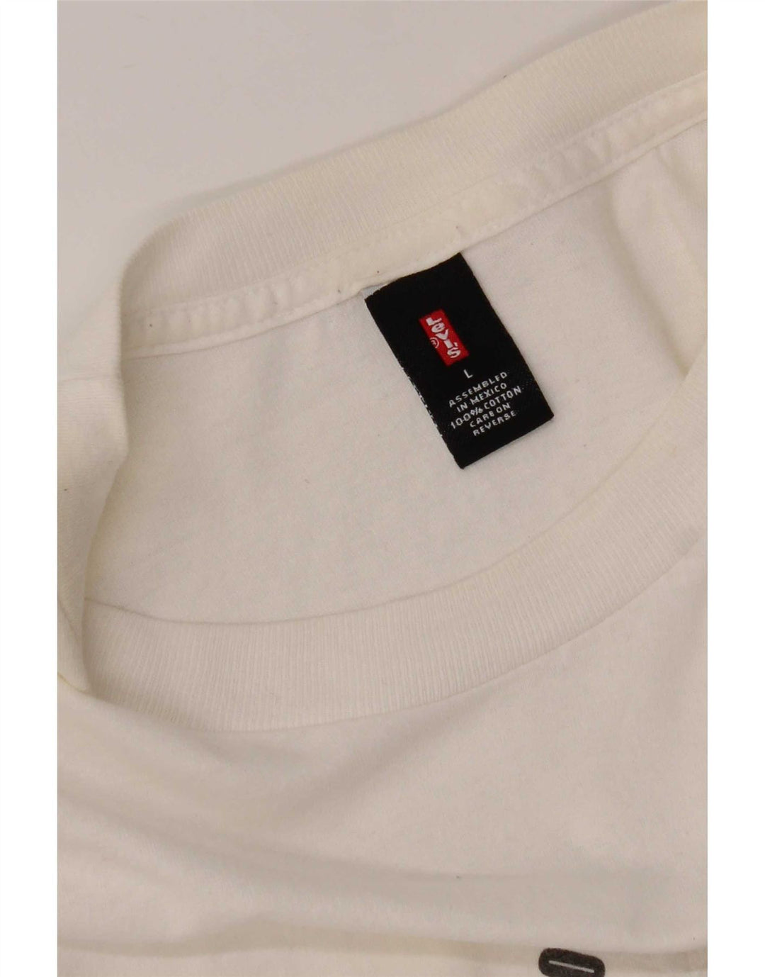 Levi's Herre grafisk T-shirt Top Stor hvid bomuld