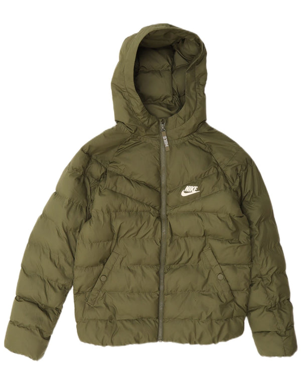 Nike drenge hættepolstret jakke 10-11 år Medium Khaki Polyester