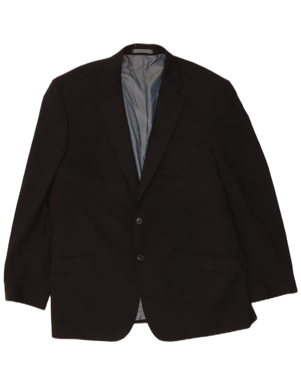 Marks & Spencer Herre 2-knaps blazerjakke UK 46 XL Sort Uld