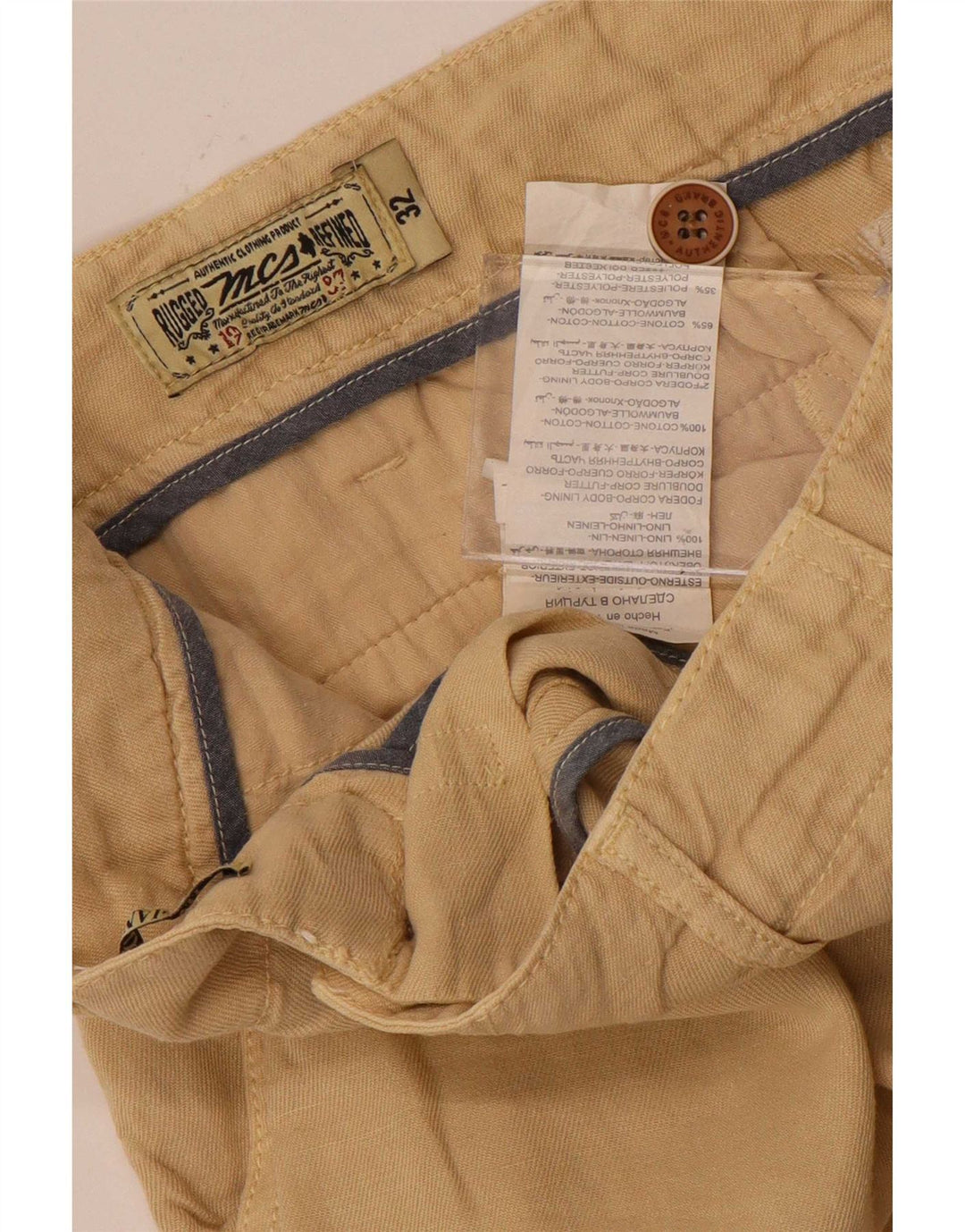 Marlboro Classics Herre Chino Shorts W32 Medium Beige Bomuld