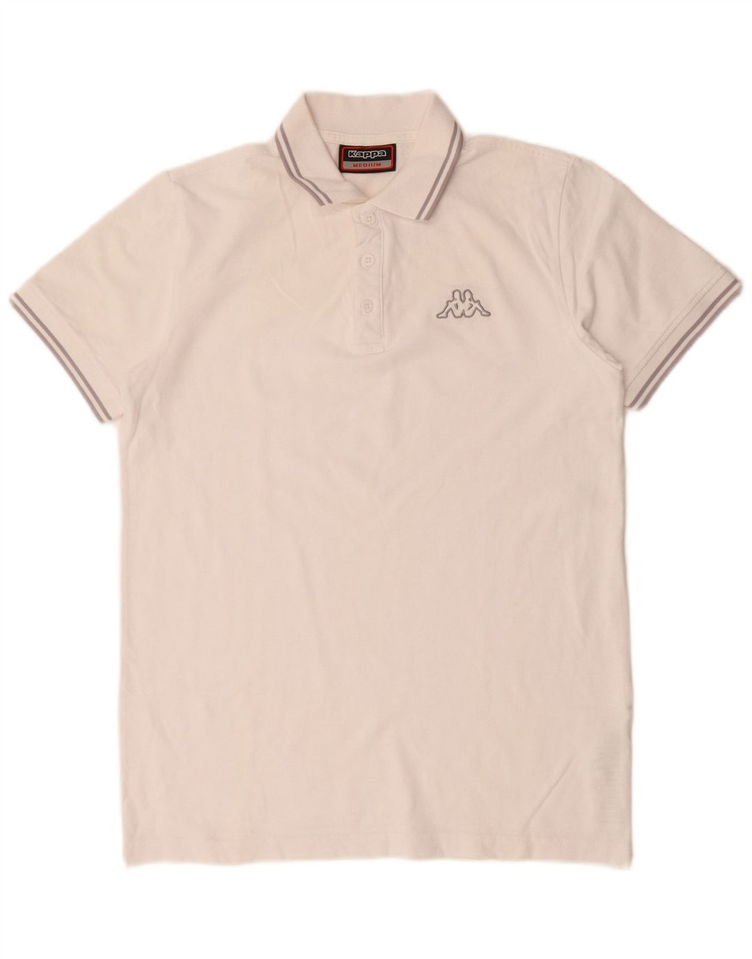 KAPPA Herre poloshirt Medium hvid bomuld