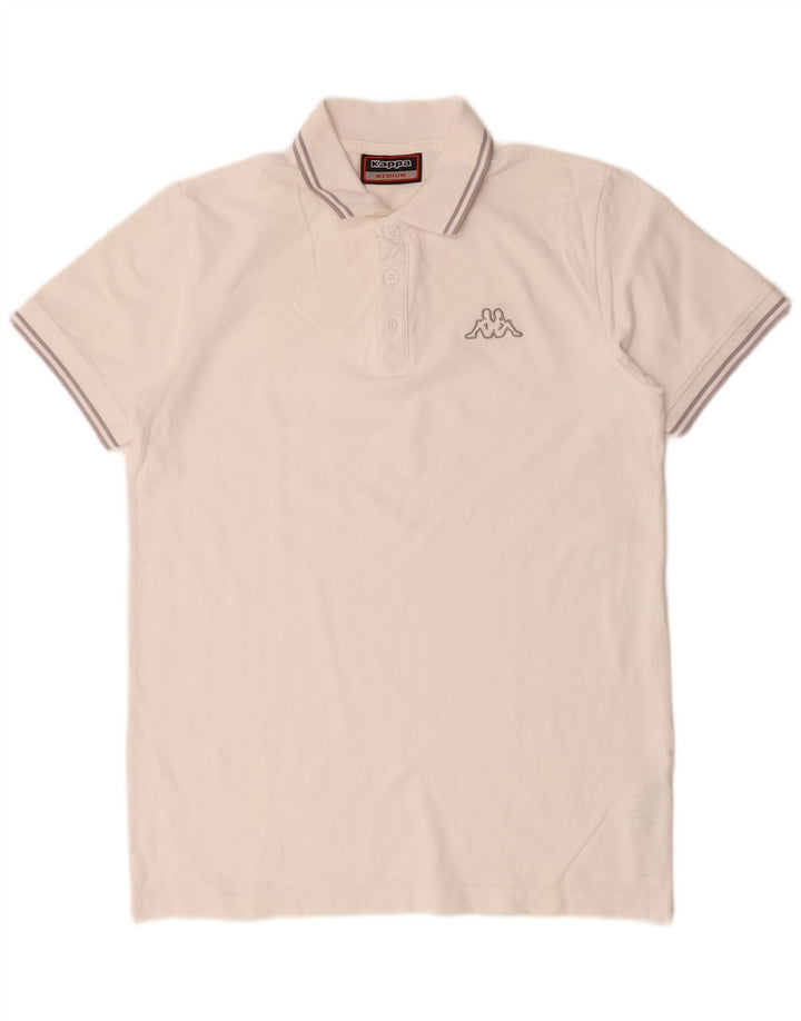 KAPPA Herre poloshirt Medium hvid bomuld