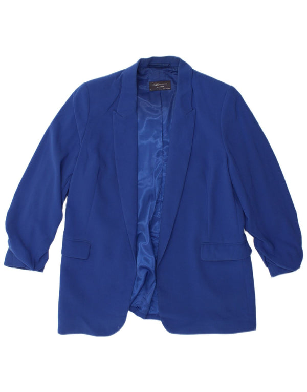 Marks & Spencer Dame Relaxed Fit Blazer Jacket UK 12 Medium Blue