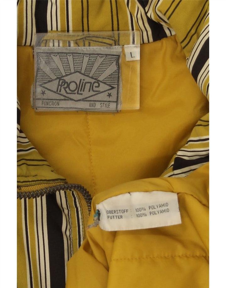 Proline Herre Anorak Jacket UK 40 Stor Gul Stribet Polyamid