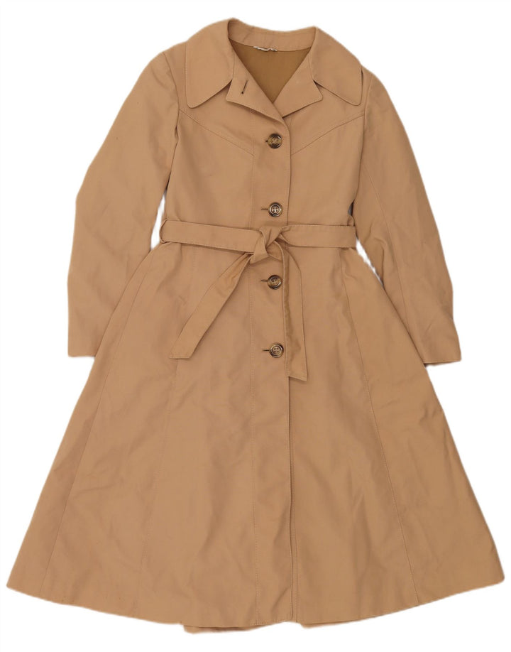 Confezioni Di Lusso Trench Coat til kvinder UK 12 Medium Beige Polyester