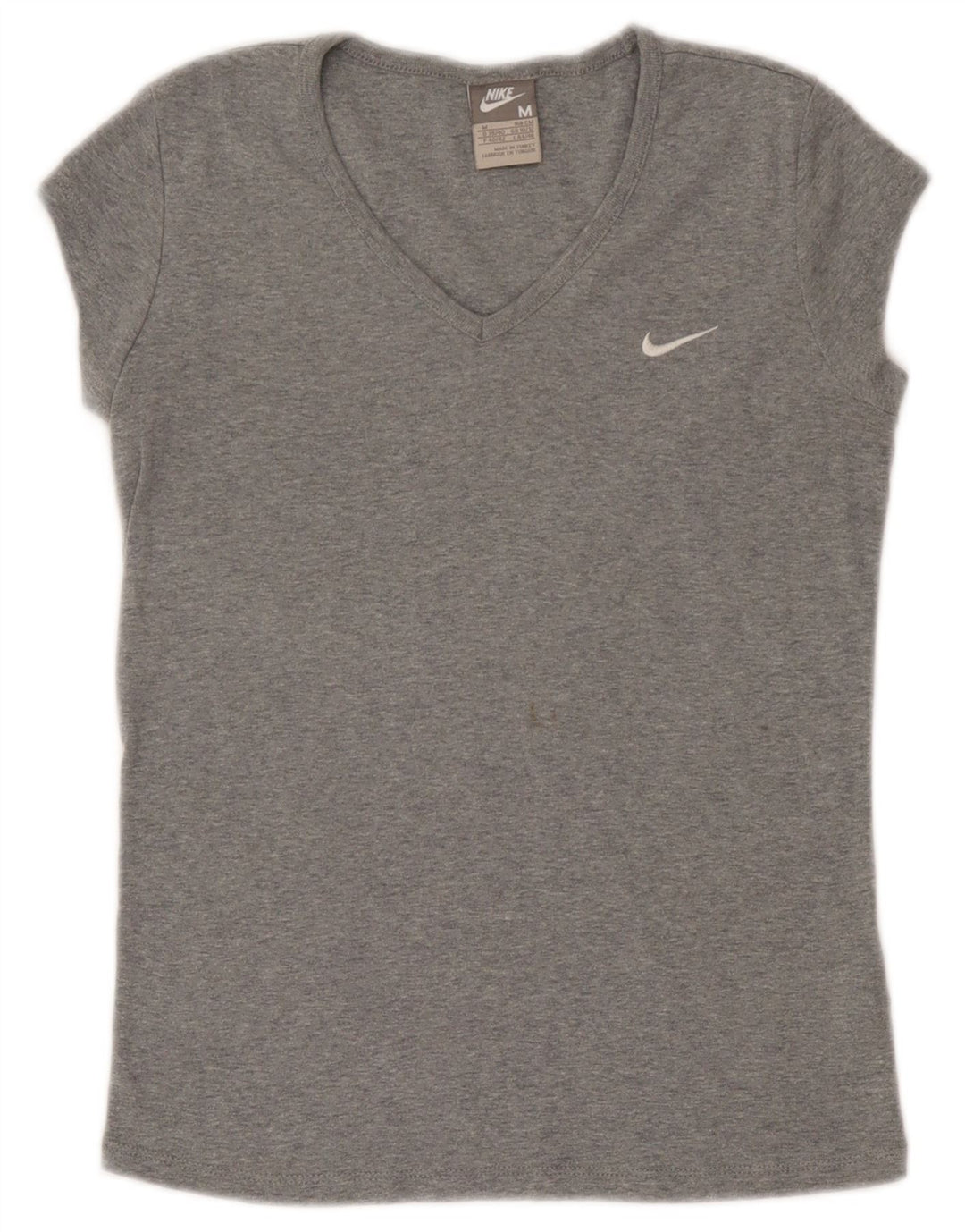 Nike T-shirt top til kvinder DK 10/12 Medium Grey Flecked Bomuld
