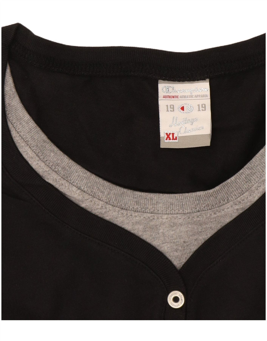 CHAMPION Womens Heritage Classics Grafisk Top Langærmet UK 18 XL Sort