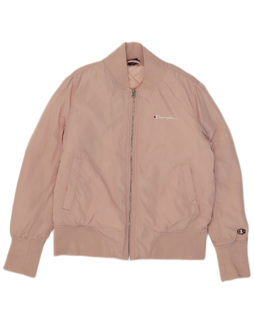 Champion Kvinders grafisk bombeflyjakke IT 46 Large Pink Polyester