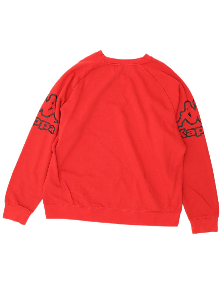 KAPPA grafisk sweatshirt til mænd 2XL rød bomuld