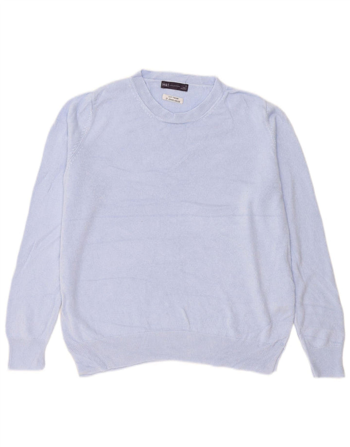 Marks & Spencer dame sweater med rund hals i overstørrelse UK 16 stor blå