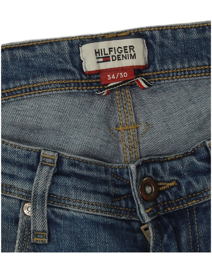 Tommy Hilfiger Herre Cropped Bootcut Jeans W34 L26 Blå Bomuld
