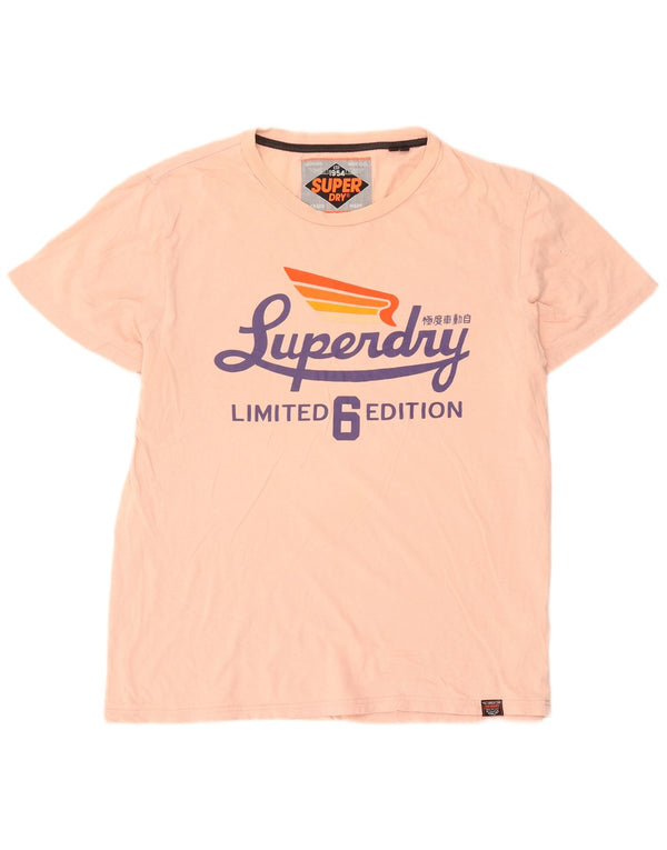 Superdry Grafisk T-shirt top til mænd 3XL Pink Bomuld