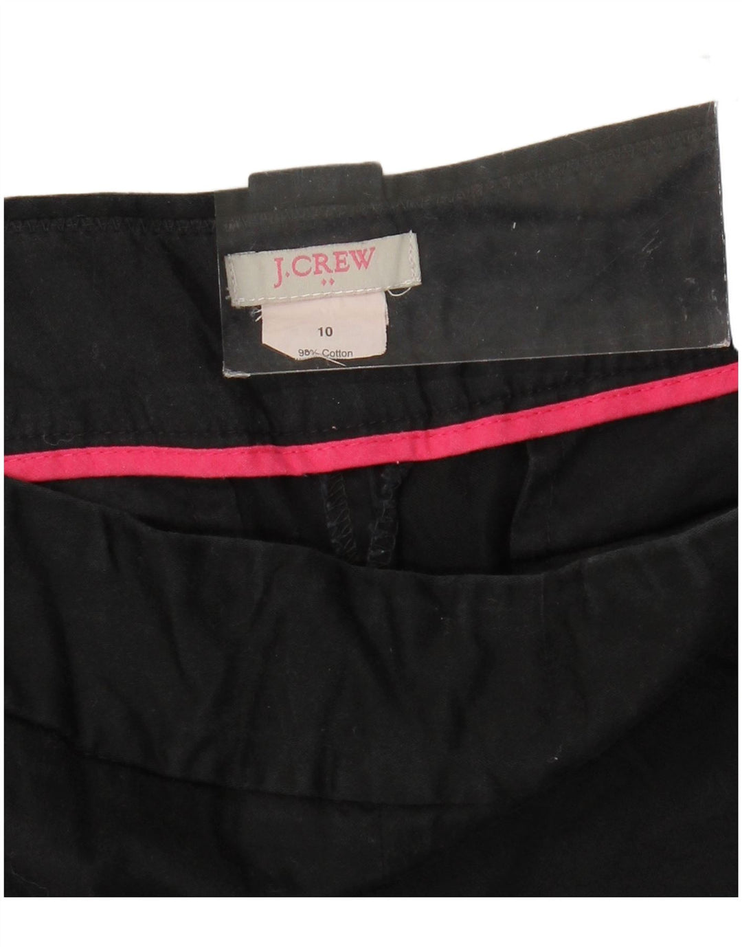 J. CREW Chino Shorts til kvinder US 10 Large W34 Black Bomuld