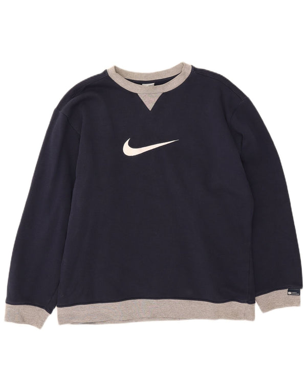 Nike drenge grafisk sweatshirt jumper 15-16 år XL marineblå farveblok