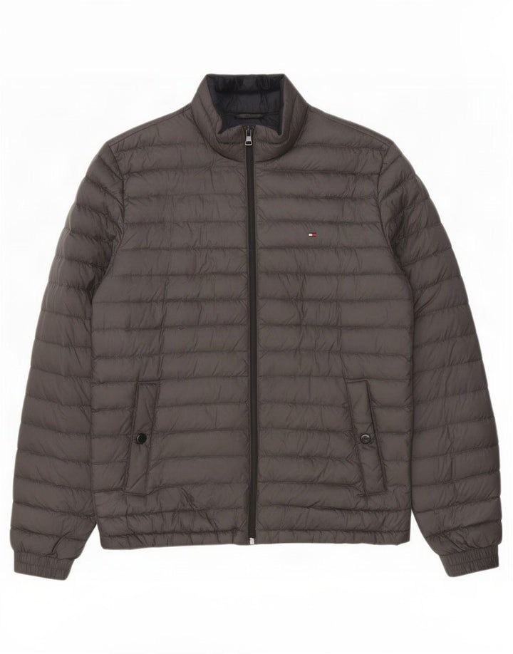 Tommy Hilfiger Herre polstret jakke UK 38 Medium Grey Polyester