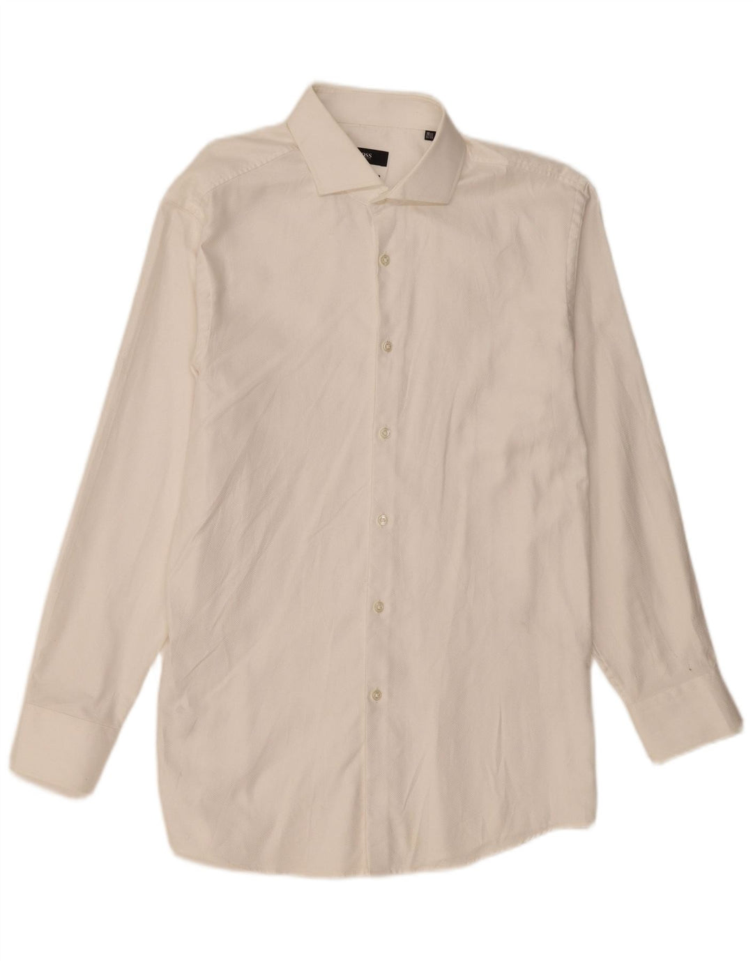 Hugo Boss Herre høj skjorte str. 16 1/2 Large White Cotton