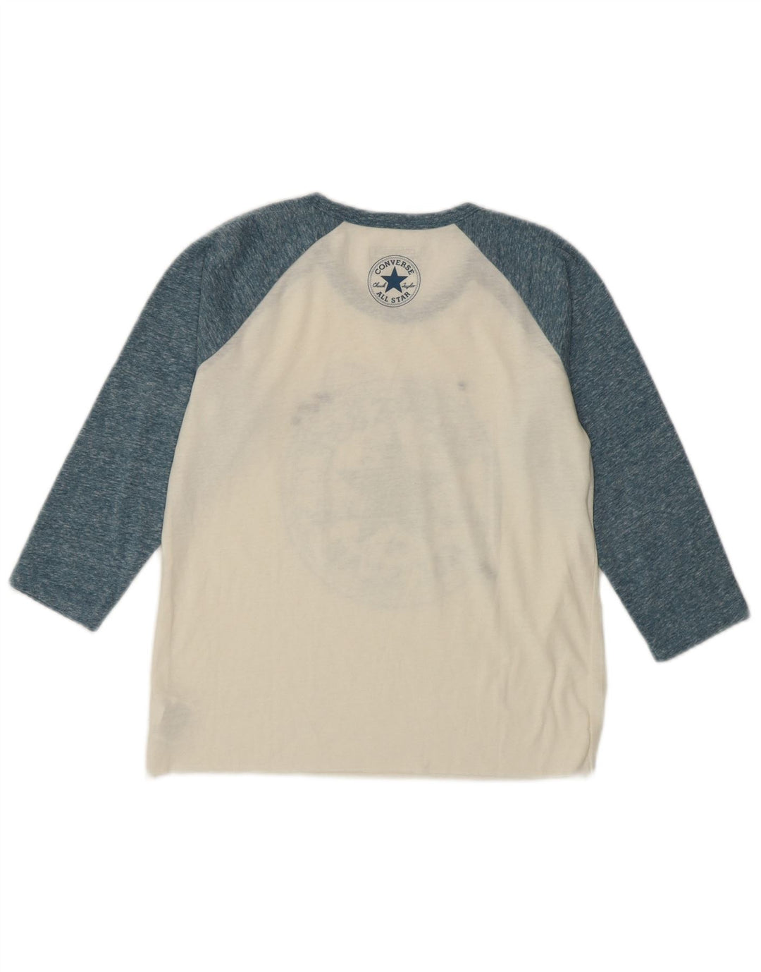 CONVERSE Dame Chuck Taylor Grafisk Top 3/4 ærme UK 6 XS Hvid