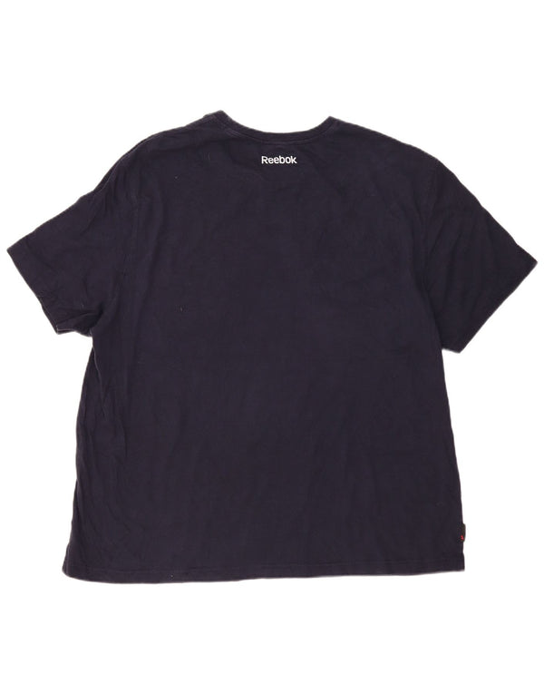 Reebok Herre grafisk T-shirt top 3XL marineblå bomuld