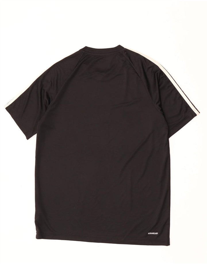 Adidas Herre Aeroready T-Shirt Top Medium Sort Polyester
