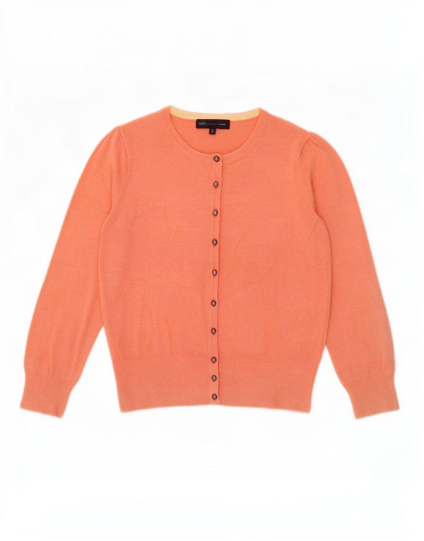 Marks & Spencer Dame Petite Crop Cardigan Sweater UK 8 Small Orange