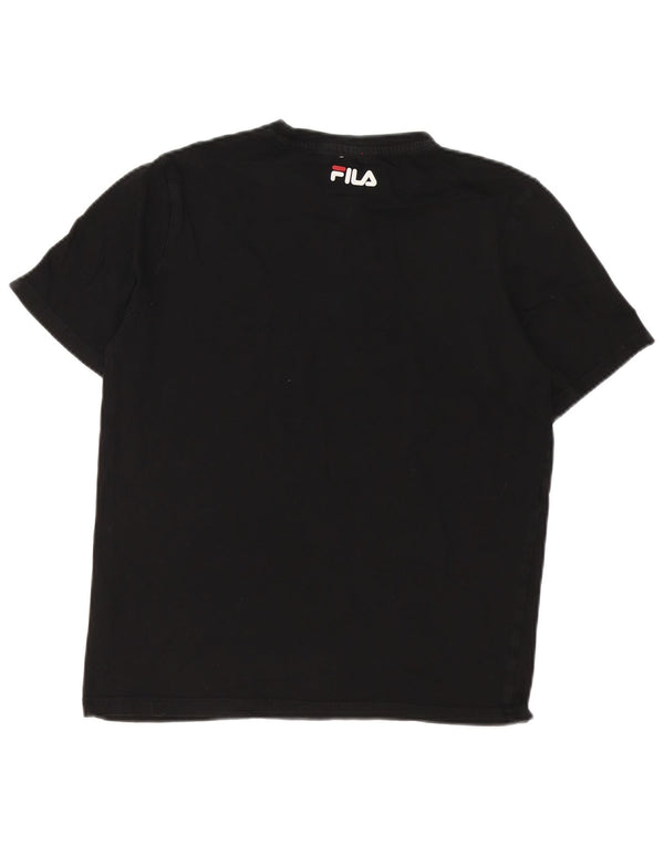 Fila Herre Grafisk T-Shirt Top XS Sort Bomuld