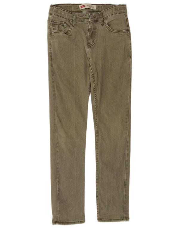 Levi's Boys 512 Slim Tapered Jeans 13-14 år W28 L29 Khaki Cotton