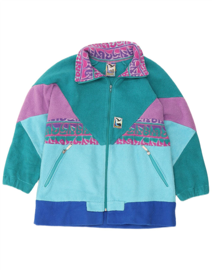SALEWA Fleecejakke til mænd UK 40 Stor flerfarvet Colourblock Polyester