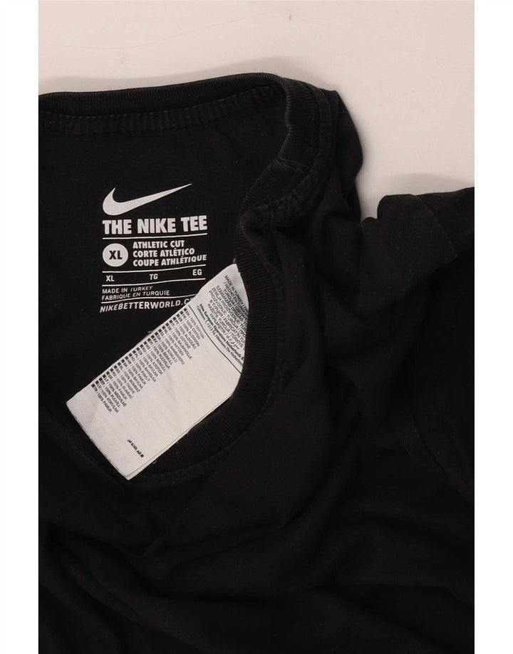Nike T-shirt top i atletisk snit til mænd XL sort bomuld