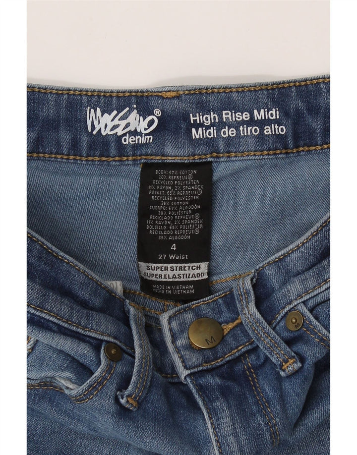 MOSSIMO Womens Mid Rise Denim Shorts US 4 Small W27 Blue Cotton Vintage Mossimo and Second-Hand Mossimo from Messina Hembry 
