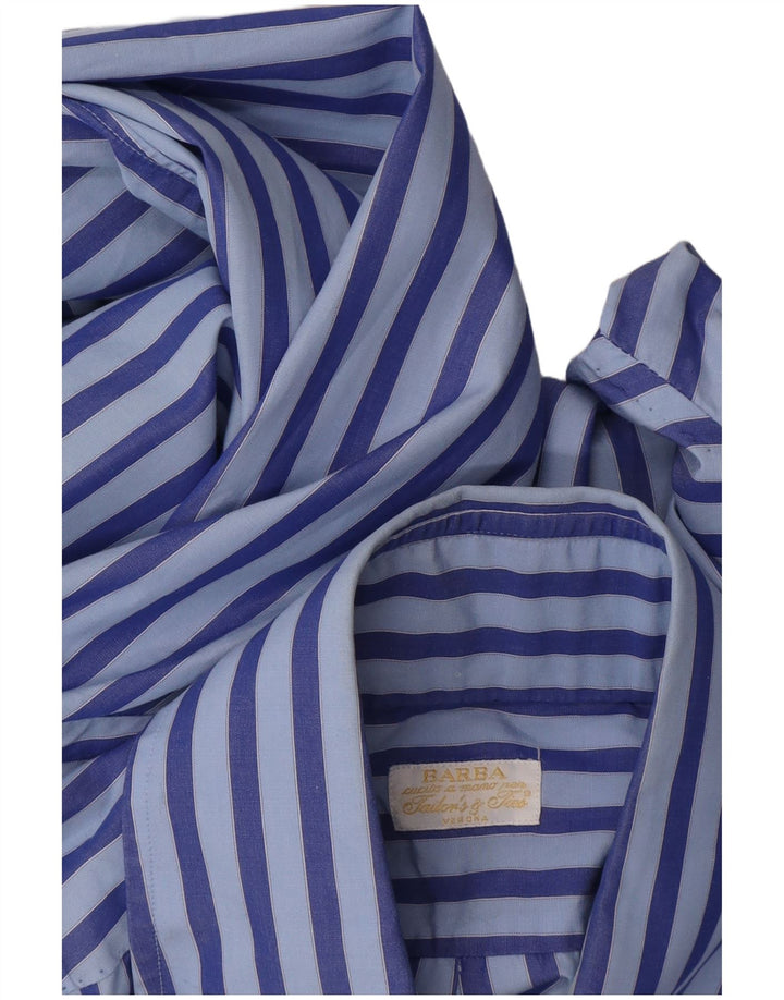 Barba Dameskjorte Str. 40 15 Mellemblå Stribet